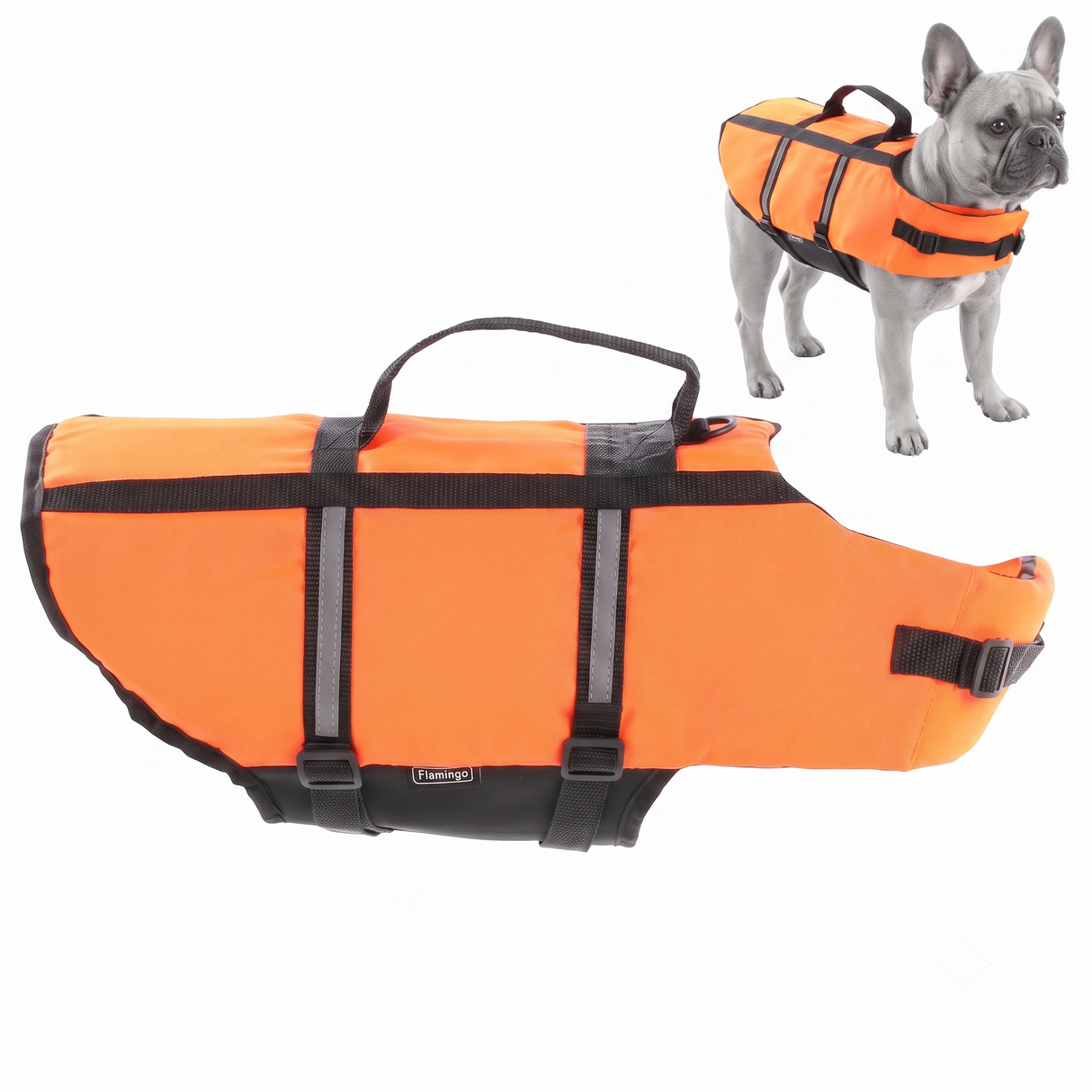 Flamingo Hundeschwimmweste Marinus Fluo Orange – Sicherheit & Sichtbarkeit für deinen Wasserhund