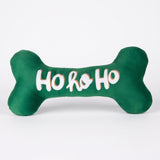 Beeztees Xmas Plüschknochen mit Quietscher, grün, 25 cm