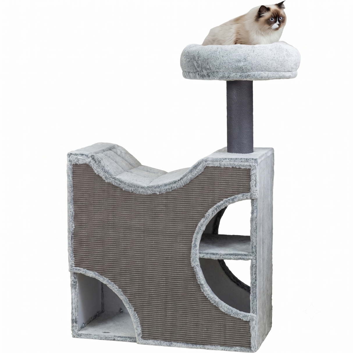 TRIXIE Kratzbaum Ferro Grau – Dein Katzenparadies zum Kratzen & Relaxen