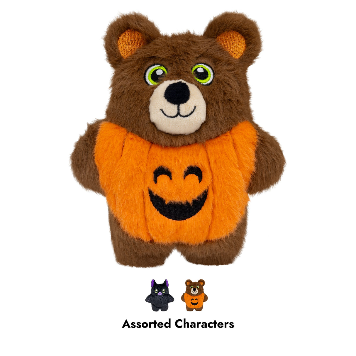KONG Halloween Snuzzles – weiches Hundespielzeug mit Quietscher (Fledermaus oder Kürbis)