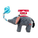 KONG Bendeez Elephant Hundespielzeug – Plüsch & Seil mit Quietscher