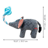 KONG Bendeez Elephant Hundespielzeug – Plüsch & Seil mit Quietscher