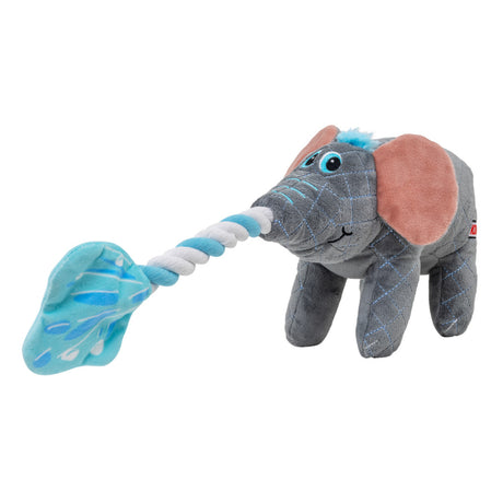KONG Bendeez Elephant Hundespielzeug – Plüsch & Seil mit Quietscher