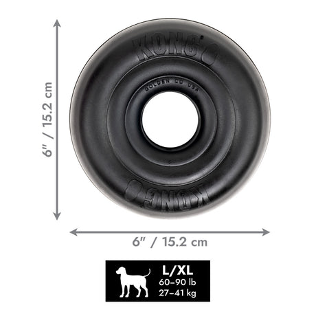 KONG Extreme Donut Hundespielzeug – Robustes Kauspielzeug für starke Kauer