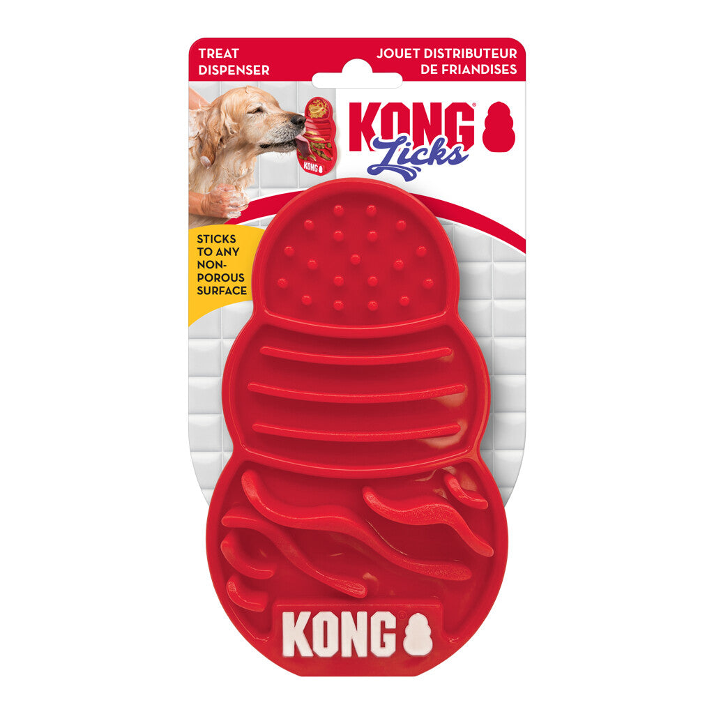 KONG Licks Treat Dispenser – Anti-Schling & Beruhigungs-Leckmatte für Hunde