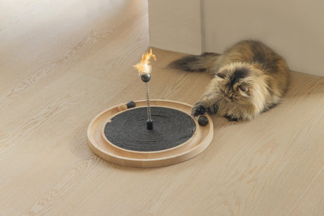 Designed by Lotte Idah – Kratzspielzeug aus Holz für Katzen
