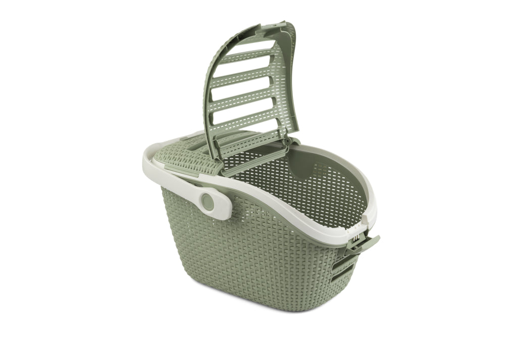 Curver Transportbox Rattanoptik – 51 × 38 × 33 cm für Hunde & Katzen bis 8 kg