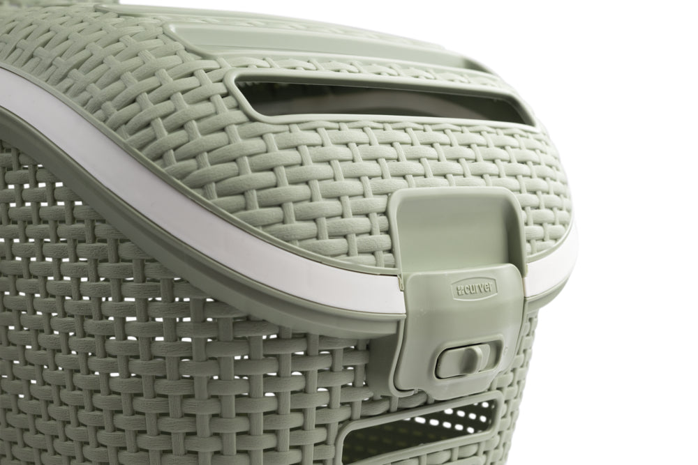 Curver Transportbox Rattanoptik – 51 × 38 × 33 cm für Hunde & Katzen bis 8 kg