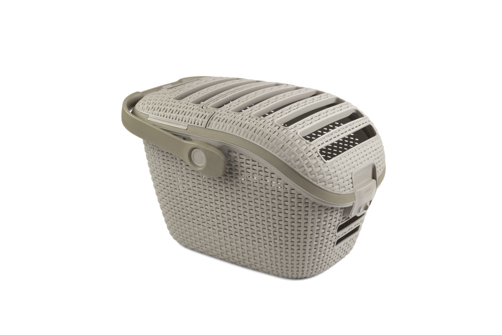 Curver Transportbox Rattanoptik – 51 × 38 × 33 cm für Hunde & Katzen bis 8 kg