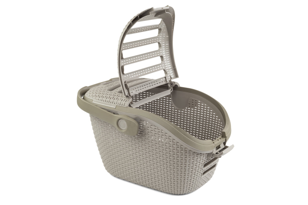 Curver Transportbox Rattanoptik – 51 × 38 × 33 cm für Hunde & Katzen bis 8 kg