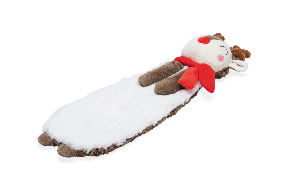 Beeztees Xmas Flatino Rentier – Plüsch-Hundespielzeug mit Quietscher