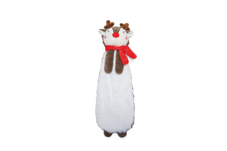 Beeztees Xmas Flatino Rentier – Plüsch-Hundespielzeug mit Quietscher