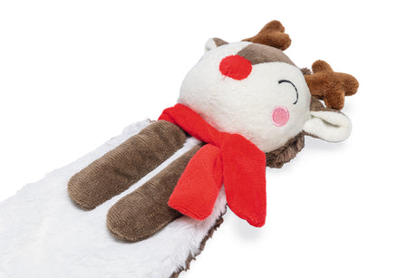 Beeztees Xmas Flatino Rentier – Plüsch-Hundespielzeug mit Quietscher