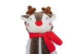 Beeztees Xmas Flatino Rentier – Plüsch-Hundespielzeug mit Quietscher