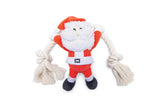 Beeztees Xmas Santa mit Seil – Weihnachtsspielzeug für Hunde