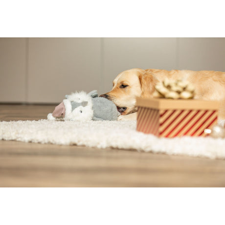 Xmas Weihnachten Eule mit Tau aus Softplüsch Hundespielzeug – 31 cm