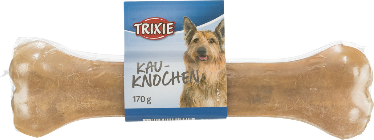 TRIXIE Rinderhaut Kauknochen für Hunde – gepresst, 100% natürlich