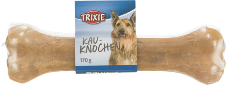 TRIXIE Rinderhaut Kauknochen für Hunde – gepresst, 100% natürlich