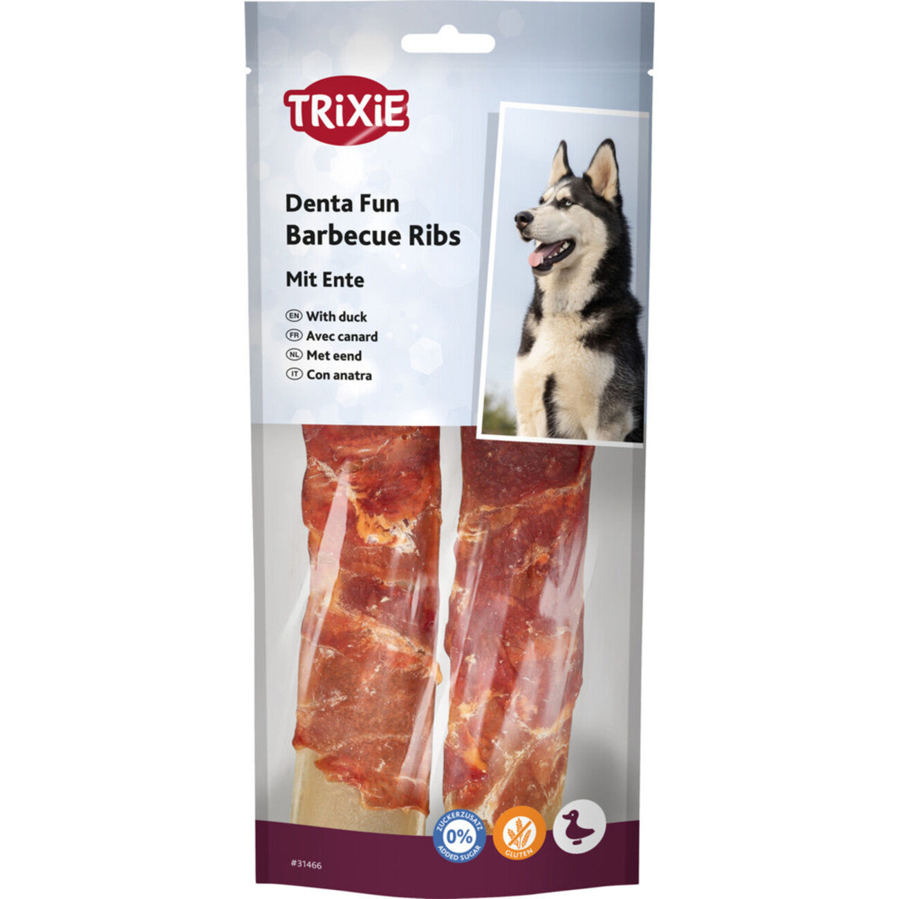 Denta Fun Barbecue Chewing Ribs – Duck, 17 cm, 2 St./110 g