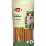 Kaustange Rotolinis für Hunde – Geflügel, 12 Stück,120g, ca. 12 cm