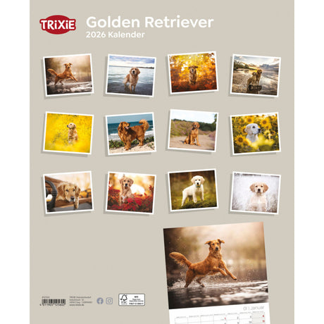 2026 Kalender Golden Retriever – 12 Monate
