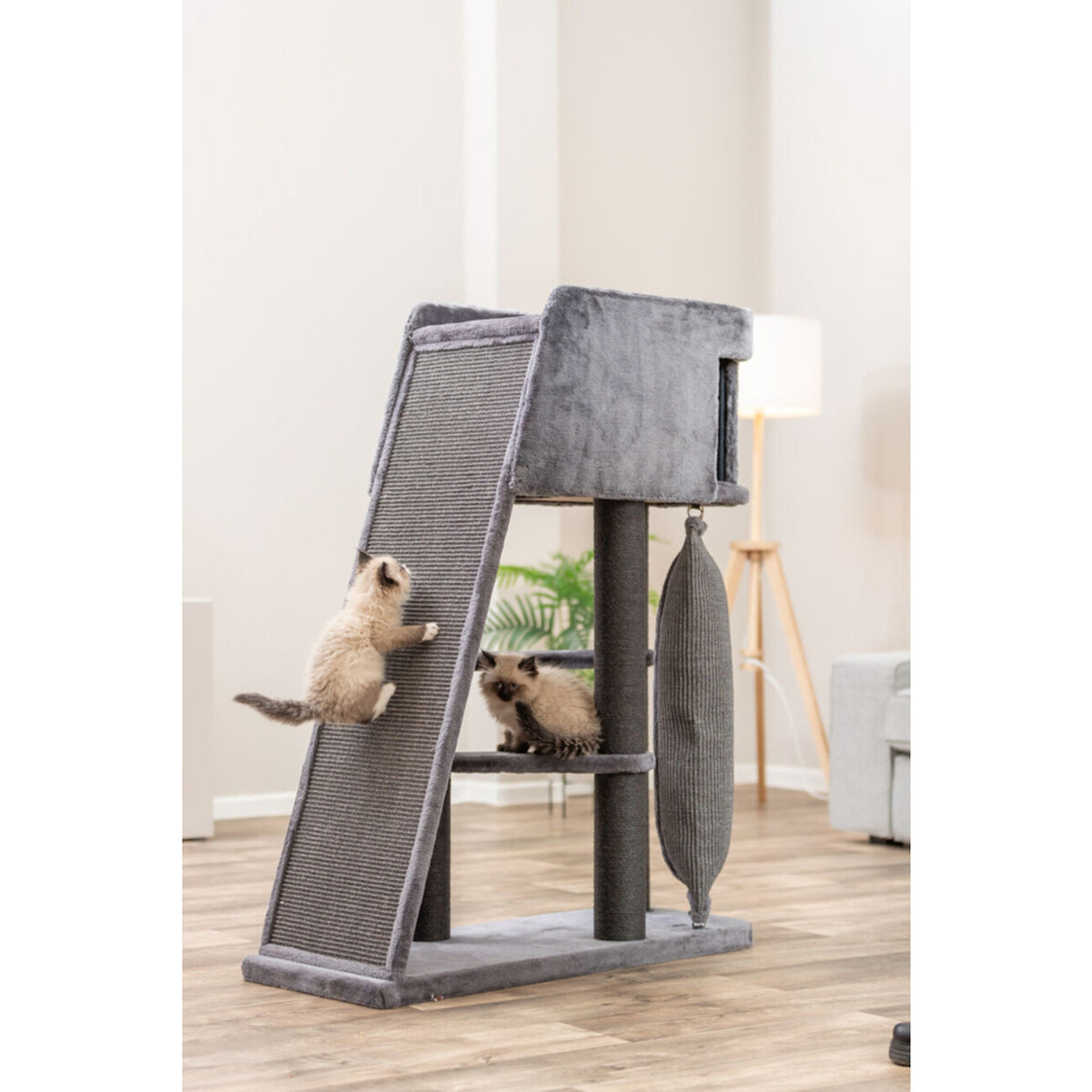 Kratzbaum Active mit Kletterrampe – 122 cm