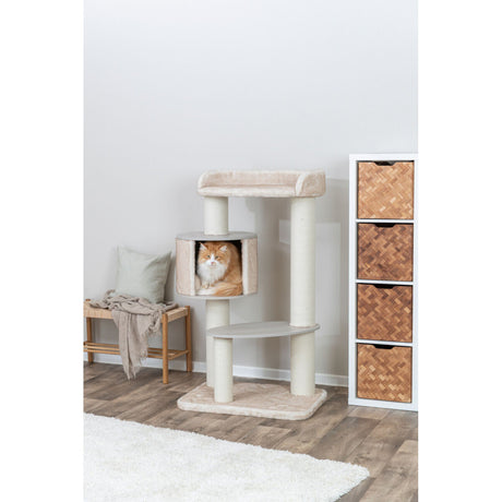 Kratzbaum XXL Kiara für große Katzen – Grundfläche: 56 × 78 cm, Höhe: 135 cm