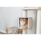 Kratzbaum XXL Kiara für große Katzen – Grundfläche: 56 × 78 cm, Höhe: 135 cm