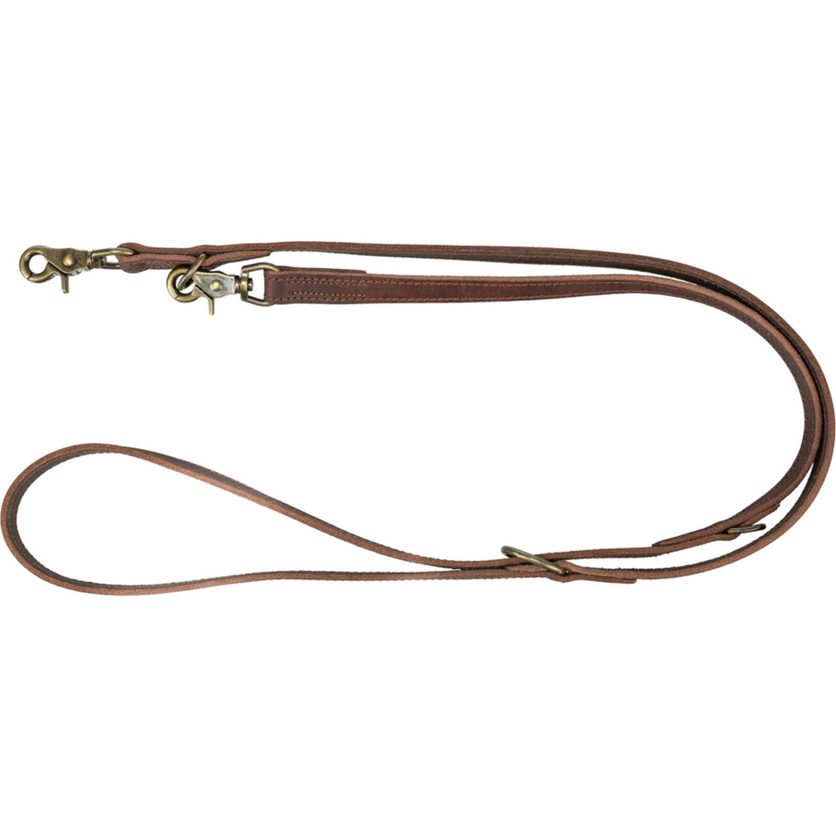 Rustic Fettleder-Verlängerungsleine für Hunde – M-L: 2,00 m/20 mm, dunkelbraun