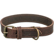 Rustic Fettleder Hundehalsband – XS–S: 27–34 cm/18 mm, dunkelbraun