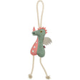 Hundespielzeug Drache am Tau, aus Echtleder/Tau – 55 cm