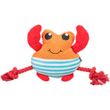 TRIXIE Krabbe mit Seil – Spielspaß für Hunde – 28 cm