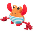 TRIXIE Krabbe mit Seil – Spielspaß für Hunde – 28 cm