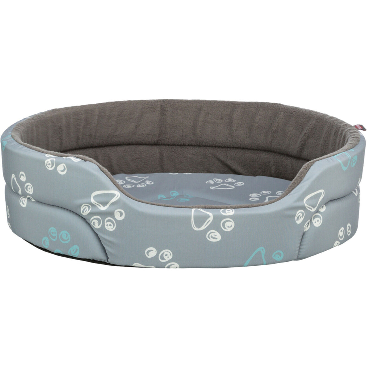 Hundebett Jimmy, oval, hellgrau/dunkelgrau