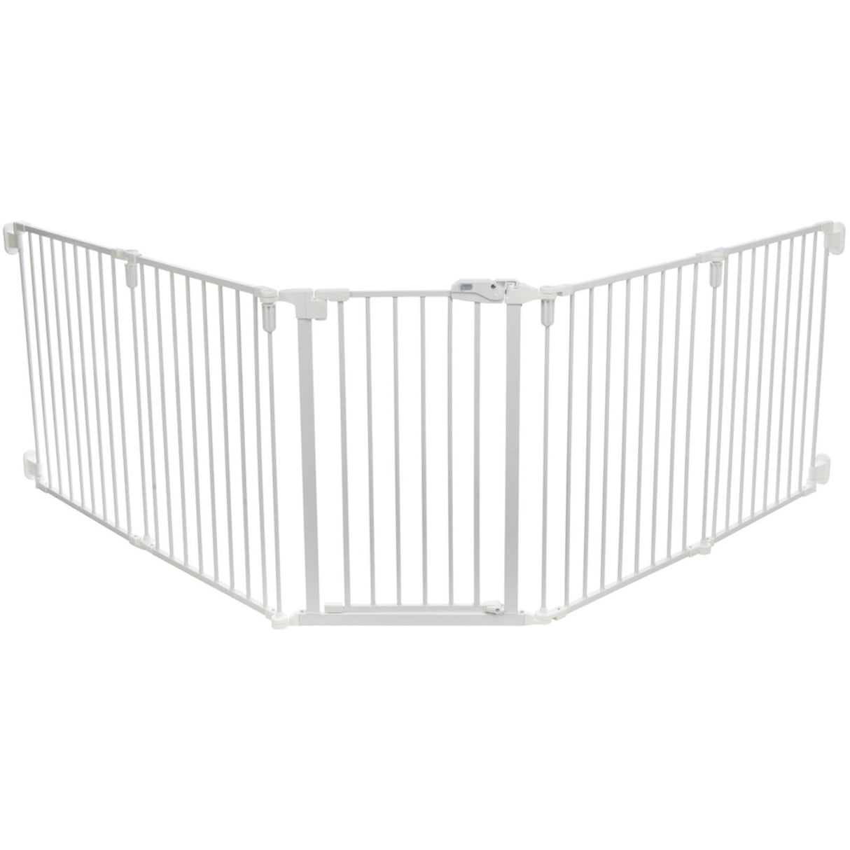 Absperrgitter, 5 Elemente, mit Tür, 62,5–300 × 76,5 cm – 62,5–300 × 76,5 cm