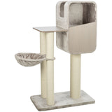 TRIXIE Kratzbaum Marina – Robuster Kratzbaum in Holz-Optik, ideal für mittlere Katzen 🏠 – Grundfläche: 78 × 45 cm, Höhe: 132 cm