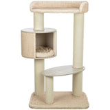 Kratzbaum XXL Kiara für große Katzen – Grundfläche: 56 × 78 cm, Höhe: 135 cm