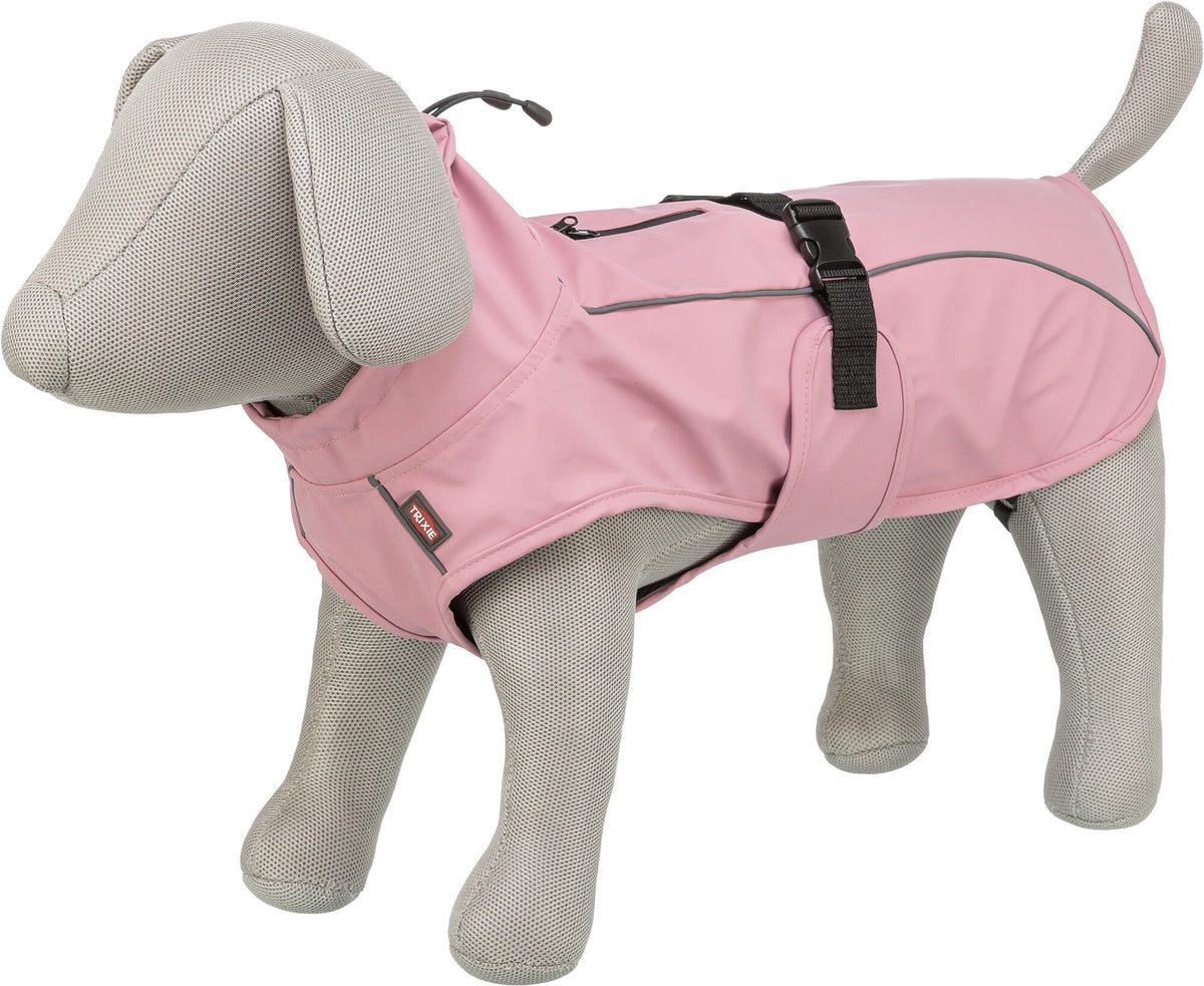 TRIXIE Hunde Regenmantel Vimy – wasserdicht, mit Bauchschutz & Reflektoren | Pink, Flieder & Orange