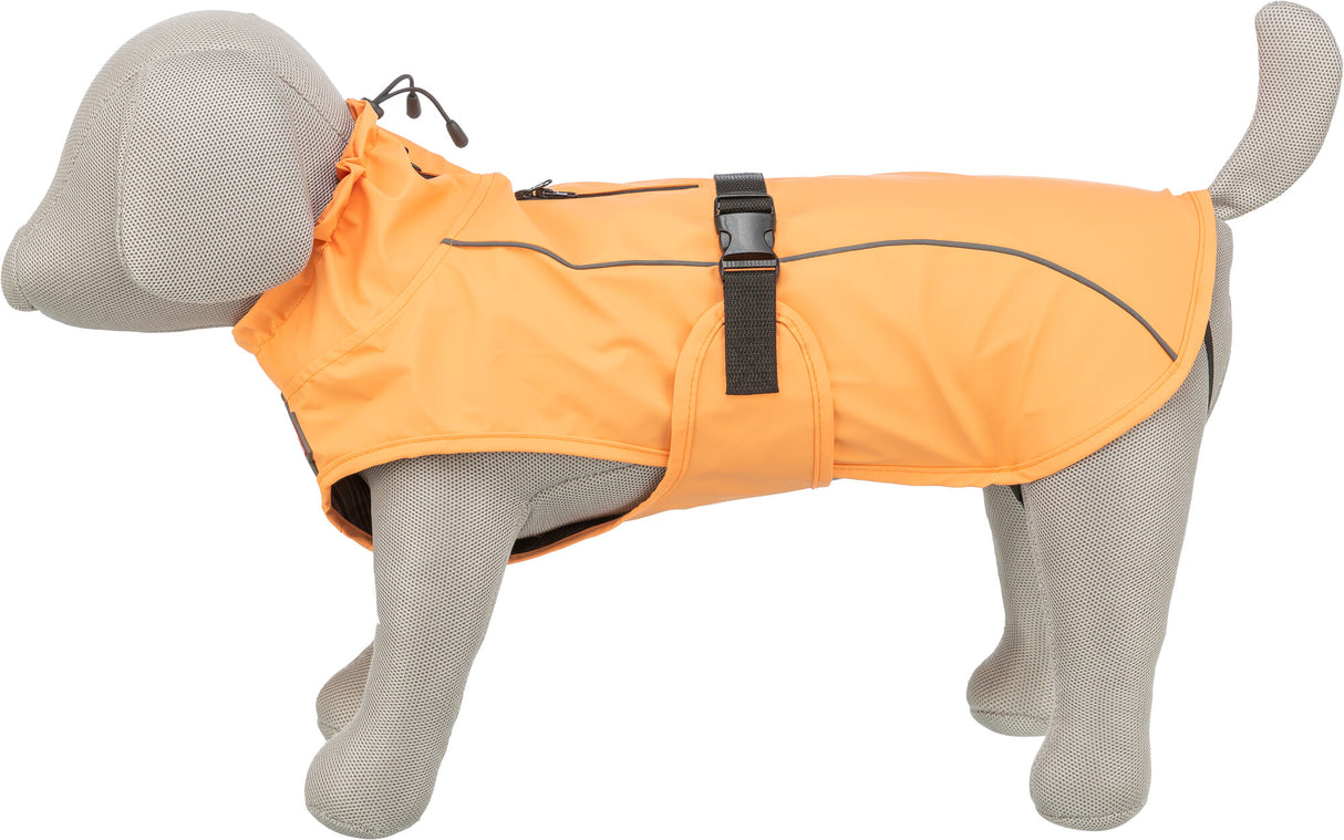 TRIXIE Hunde Regenmantel Vimy – wasserdicht, mit Bauchschutz & Reflektoren | Pink, Flieder & Orange
