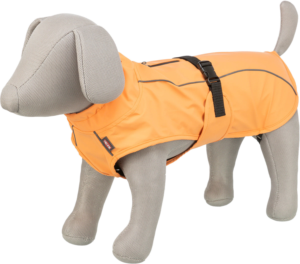 TRIXIE Hunde Regenmantel Vimy – wasserdicht, mit Bauchschutz & Reflektoren | Pink, Flieder & Orange