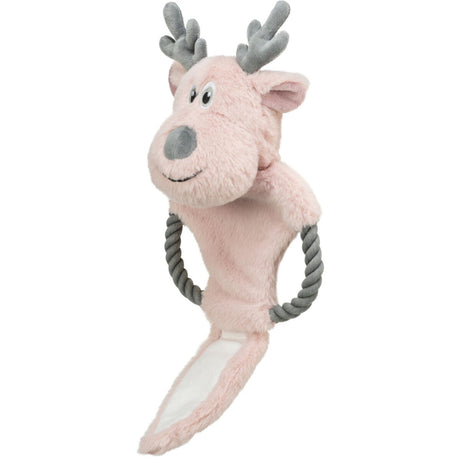 Xmas Weihnachten Rentier mit Tau aus Softplüsch Hundespielzeug – 47 cm