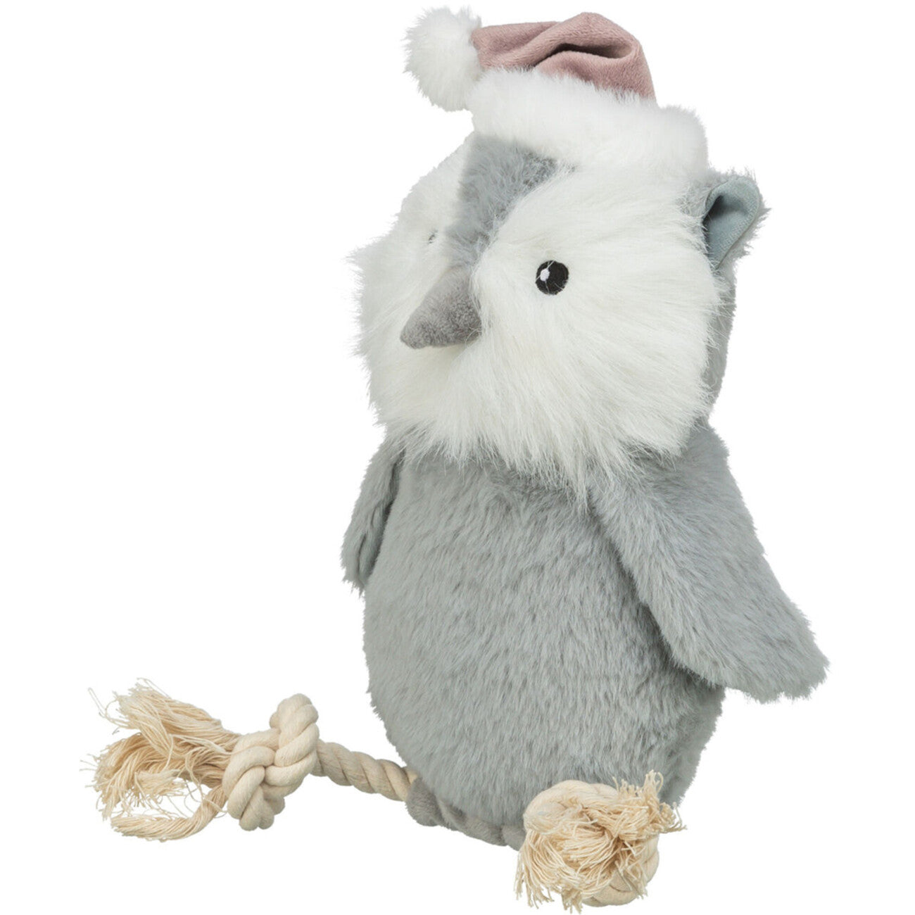 Xmas Weihnachten Eule mit Tau aus Softplüsch Hundespielzeug – 31 cm