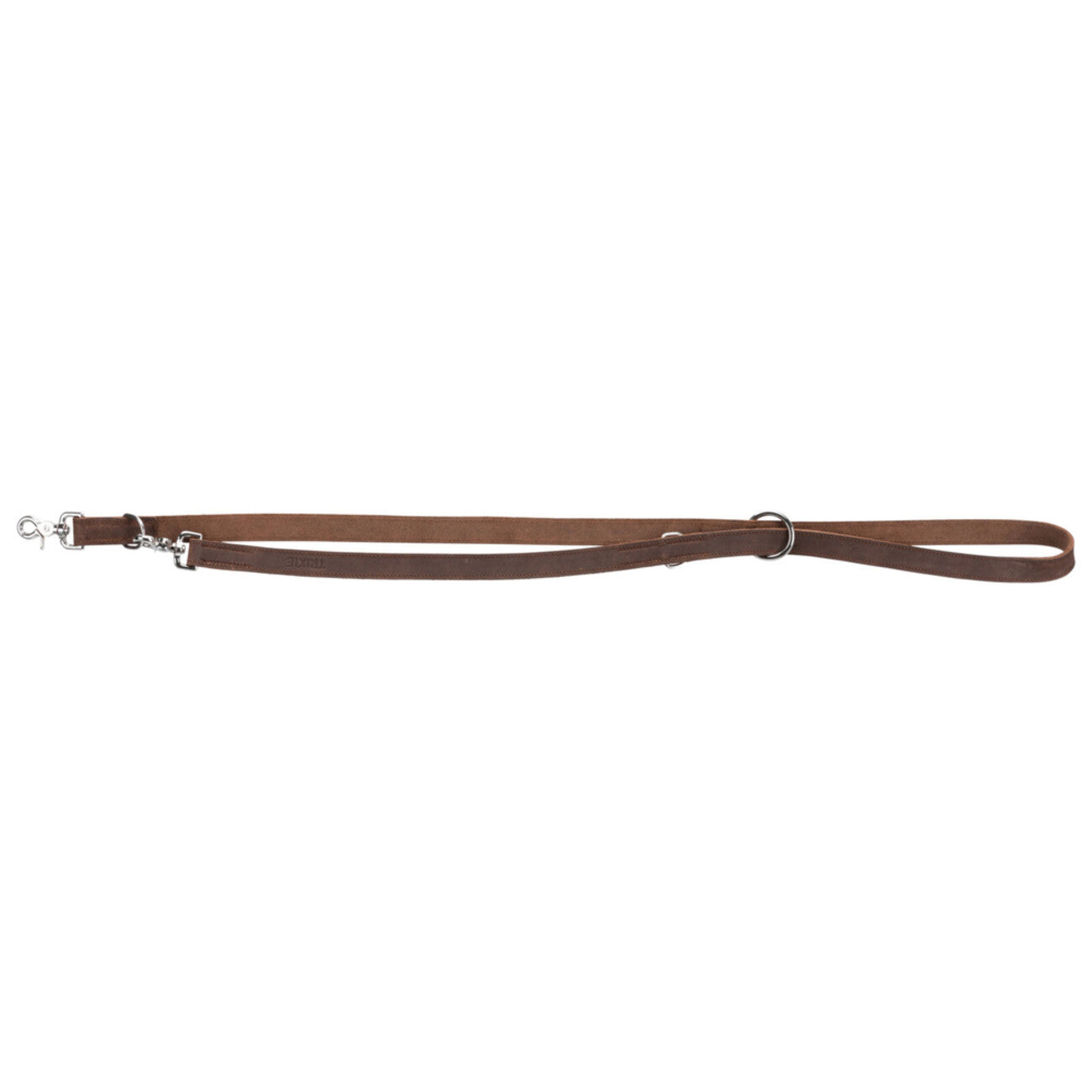 Rustic Fettleder-Verlängerungsleine für Hunde – L-XL: 2,00 m/25 mm, dunkelbraun