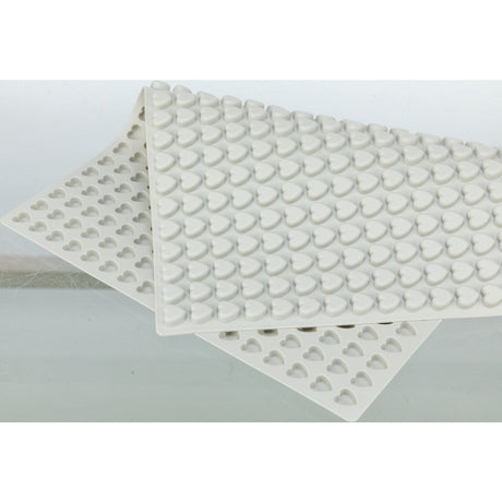 Backmatte für die Herstellung von Hundeleckerlis und Katzenleckerlis – 38 × 28 cm, grau, Herzen