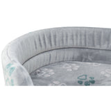 Hundebett Jimmy Softplüsch, oval, hellgrau