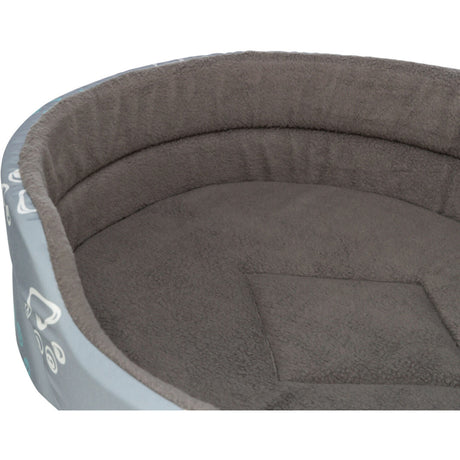 Hundebett Jimmy, oval, hellgrau/dunkelgrau