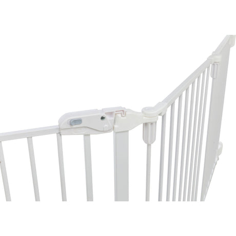 Absperrgitter, 5 Elemente, mit Tür, 62,5–300 × 76,5 cm – 62,5–300 × 76,5 cm