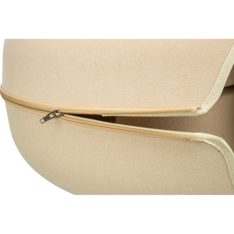 TRIXIE Spieldonut für Katzen - Kuscheliges Spielzeug & Rückzugsort – ø 60 cm beige