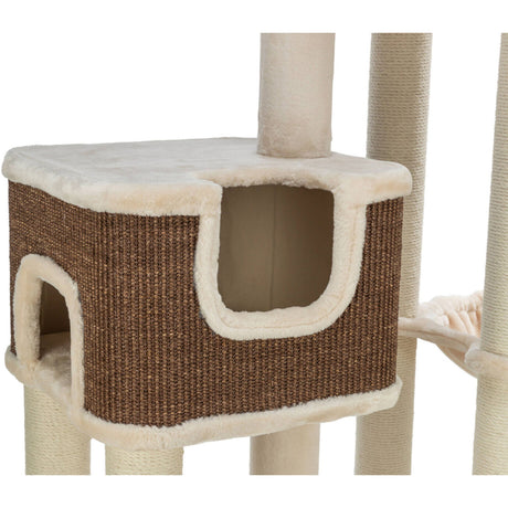 Kratzbaum Bertholo – 78 x 45 x 165 cm, creme/dunkelbraun
