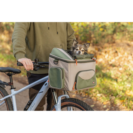TRIXIE Front-Fahrradkorb – Sicherer & Komfortabler Transport für Hunde & Katzen – 48 × 40 × 34 cm, bis 6 kg